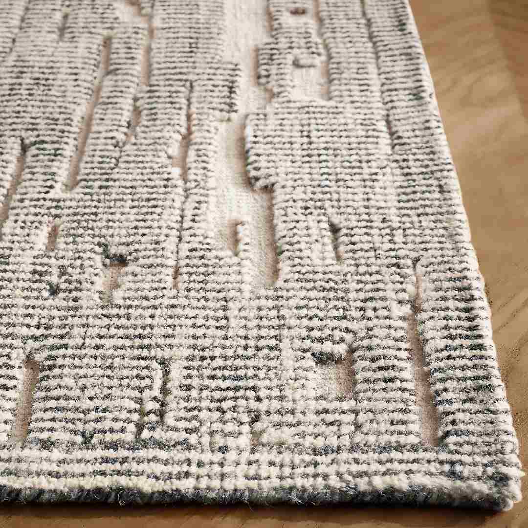 Irradiant Ivory Charcoal Rug| Best Moroccan Rugs Online
